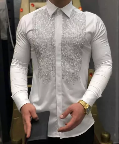 Camasa barbati slim fit pentru evenimente B7715 25-4.3